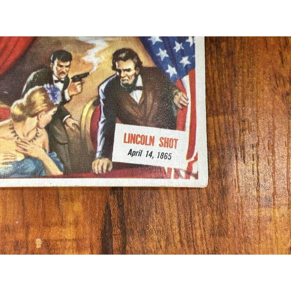 Lot of (2) 1954 Topps Scoop Scoops Garfield Shot #9 & President Lincoln Shot #6